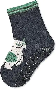 Sterntaler Baby Jungen Fliesen Socken Baby FLI AIR Yeti Strümpfe meliert - Fliesen Rutsch Socken Baby - mit Yeti Motiv und Vollplüsch
