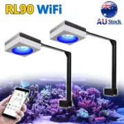 2x PopBloom RL90 WiFi Marine Aquarium LED Reef Light 80 120cm SPS LPS Coral Tank