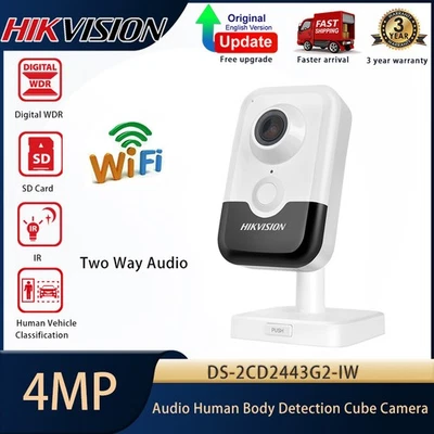 Hikvision 4MP Wireless WiFi Cube Camera DS-2CD2443G2-IW 2-Way Audio Human Detect