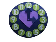 Interactive Felt Clock for Kids Fun Hands-On Learning Toy for Telling Time