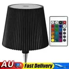Wireless Wine Bottle Lamp 3 Color RGB LED Table Lamp Rechargeable Light(Black) H