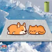 Washable Self Cooling Mat for Dogs, Ice Silk Pet Cooling Pad for Large Dog, 3