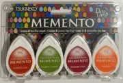 TSUKINEKO DEW DROPS 4PK INKPADS ~MEMENTO MEADOWLAND CODE MD100007-B23