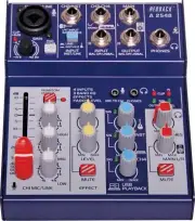 Redback Ultra compact 4 Channel Mixer With USB Output & Effects USB PC interface