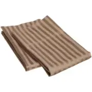 400 Thread Count Egyptian Cotton Standard Pillowcase Set Stripe Taupe