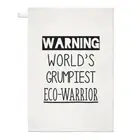 Warning World's Grumpiest Eco-Warrior Tea Towel Dish Cloth Awesome Best Activist