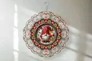 Christmas Gnome In Lights Wind Spinner, 3 Size Choices