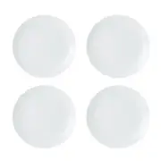 4pc Mikasa Chalk Kitchen Porcelain Dinner Plate Set 27cm White