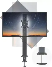 Single Monitor Stand Freestanding 13-32 Inch Monitor Arm Curved Screen Monito...