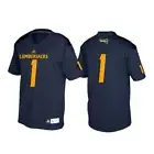 Northern Arizona Lumberjacks NCAA Adidas Navy Blue #1 Football Replica Jersey