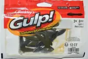 berkley gulp leech 3" black olive 12pcs per pack split shot drop shot lure