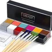 CCbeauty Professional Face Paint Oil Body Painting Art Party Fancy Make Up + Brushes Set (12 deep Color+Brushes)