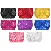 Kids Girl Sequin Dance Tube Top Trendy Strapless Crop Top Elastic Hem Vest Stage