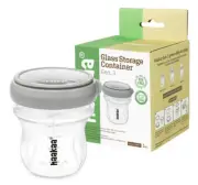 Haakaa: Glass Bottle Storage Container 120ml - Grey