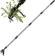 Adjustable Stand-Up Weed Puller Tool - Long Handle, Lightweight Weed Remover for Lawn, Gardening & Transplanting