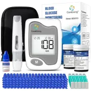 BGM101 Blood Glucose Monitor Kit, 100 Test Strips, 100 Lancets, 1 Blood Glucose