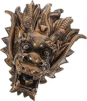 Kisangel Resin Outdoor Wall Fountain Dragon Head Garden Decor Large Size Water Feature Villa Water Sprayer Easy to Install Sturdy Design