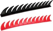 COMPUKAS 2pcs Motorcycle Helmet Decoration Strips Retro Style Helmet Stickers Removable Faderesistant Decals Unique Saw Blade Design