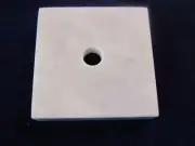 Vintage 3x3x3/4" Square White Italian Marble Lamp Base New Old Stock Zm6
