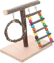 HANABASS Parrot Standing Rack Perch Platform Interactive Bird Playground Training Bird Perch for Parrots Pets Durable Creative Design for Enhanced Playtime and Health