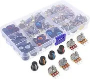 GOOHOCHY 1 Set Linear Potentiometer Kit for Guitar Volume Control Knobs and Caps for Audio Equipment for DIY Projects and Easy Installation