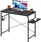 Small Gaming Home Office Computer Desk with Great for home office, studio, Shelf