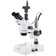 AmScope 3.5X-45X Simul-Focal Trinocular Stereo Zoom Microscope +10MP Camera