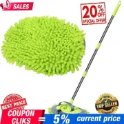 Microfiber Car Wash Brush Cleaning Mop Auto Truck Long Handle Extension...