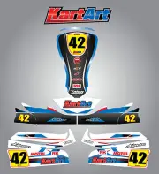 Arrow X3 full custom KART ART sticker kit STORM STYLE / graphics / decals