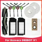 Roll Brush Sponge Filter Kit for Ecovacs Deebot X1 TURBO/OMNI Robot Vacuum