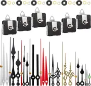 6 Pieces Clock Mechanism Replacement Kit with 9 Pack Clock Hands, Silent Sweep C