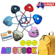 Lovely Heart Shaped Design Combination Mini Padlock Password Lock Safety 6J