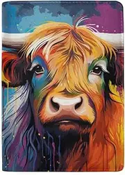 [GAIREG] Passport Case Passport Case for Women, Highland Cow Colorful