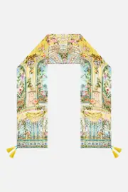 LONG SILK CRINKLE CHIFFON SCARF TALES OF TOPKAPI PALACE