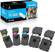 LeciRoba TK-5430 for Kyocera TK5430 TK-5430K TK-5430C TK-5430M TK-5430Y Toner for Kyocera Ecosys MA-2100cfx MA-2100cwfx PA-2100cwx PA-2100cx Printer (Pack of 5) )