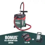 Metabo 36V 2 x 18V Cordless 30L H-Class Wet & Dry Vacuum Cleaner - Skin Only 602075850