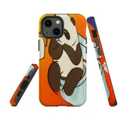 For Apple iPhone 13 mini Case, Armour Back Cover, Pandas Toilet