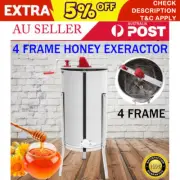 4 Frame Stainless Steel Honey Extractor Manual Honeycomb Beekeeping Spinner