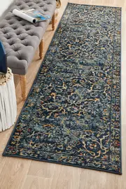 Rug Culture Contemporary Navy Runner Rug