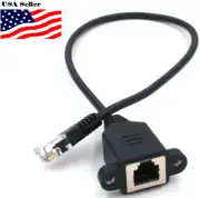 RJ12 Extension Cable 6 pin 6p6c RJ 25 1Ft Panel mount jak socket