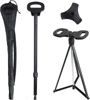 Portable Cane Stool Walking Stick with Seat Walking Stools for Adults Folding Li