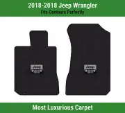 Lloyd Luxe Front Row Carpet Mats for 2018 Jeep Wrangler w/Jeep Grill Logo (for: Jeep)