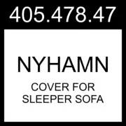IKEA NYHAMN Cover For Sleeper Sofa Naggen Dark Gray 405.478.47