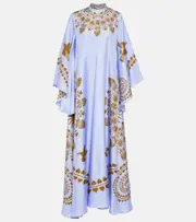 [La DoubleJ] La DoubleJ Magnifico printed silk twill kaftan UK 8 multicoloured