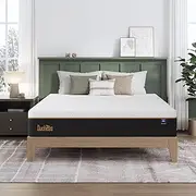 Duchess Double Mattress, Gel-Infused Memory Foam in a Box for Temperature Regulation & Motion Absorption, Pressure Relief Support with Breathable Comfort Sleeping Surface (Black & White)