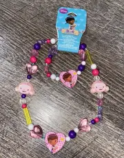 Claire’s Doc Mcstuffins Pink Purple Necklace Bracelet Jewelry Set Nwt