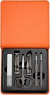 6 Pcs in 1 Set Stainless Steel Nail Clipper Scissor Professional Manicure Set with PU Box Gift Gifts for Him