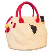 ✿ New THE HEN BAG Rubber Chicken Handbag Tote Purse Zipper Zip Chick Rooster