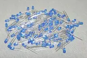 3mm Blue Round Diffused LED Pack of 25/50/100