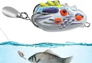Frog Lures | Double Hook Floating Bait Soft Lure with Sequin,Portable Attractive Fishing Supplies for Freshwater Saltwater